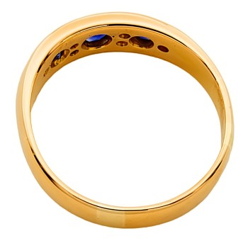 22ct gold Sapphire/Diamond Ring size S